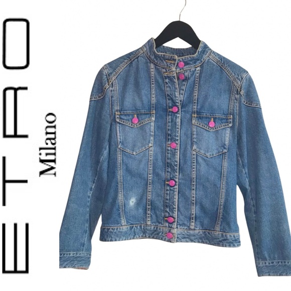 Etro Jackets & Blazers - Etro Denim Jacket Size 44